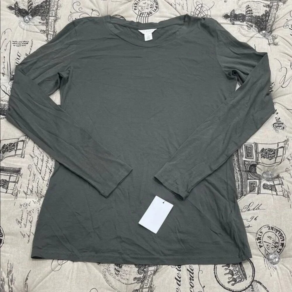 Caslon Charcoal Long Sleeve Top